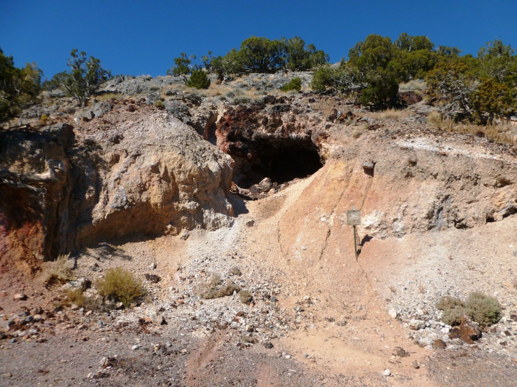 This adit is part of the old workings on Cobb Peak. The shaft with the ladder sits to the right and just out of the photo.